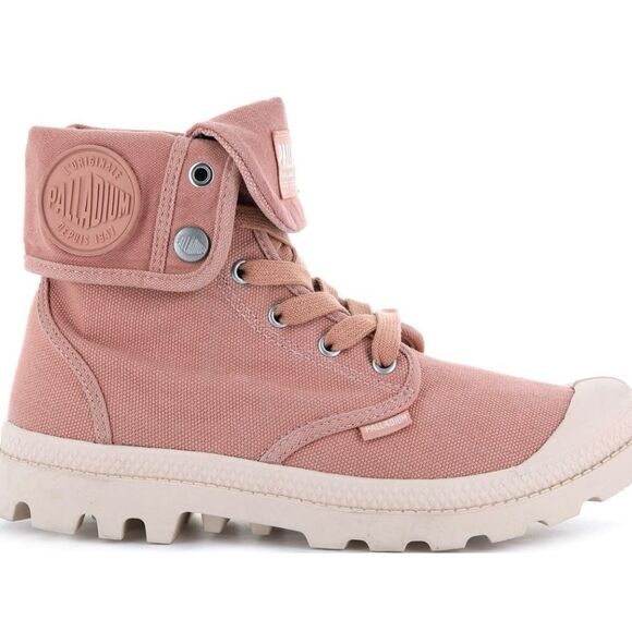 PALLADIUM Women’s Baggy Foldover Lace-up Boot Rose Brick Pink Size 4.5 - Picture 1 of 13